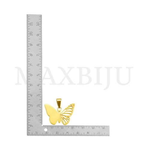 Stainless Steel Butterfly Pendant 30x22mm