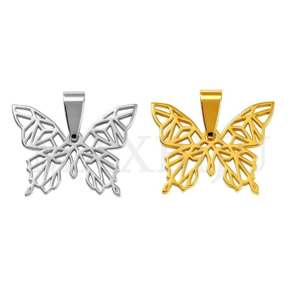 Stainless Steel Butterfly Pendant 25x20mm