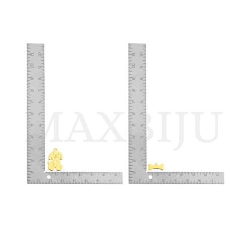 Stainless Steel Dog and Bone Pendant (15x23mm/15x5mm)