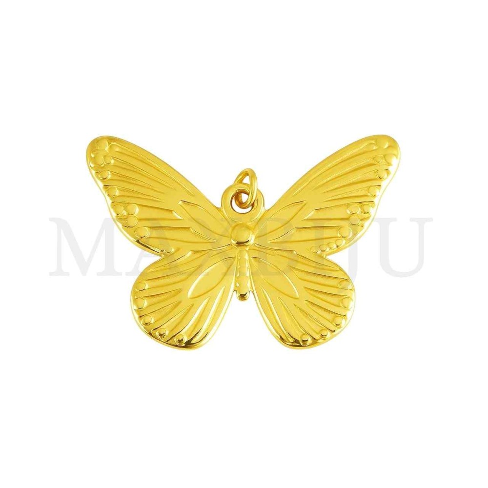 Stainless Steel Butterfly Pendant 30x21mm