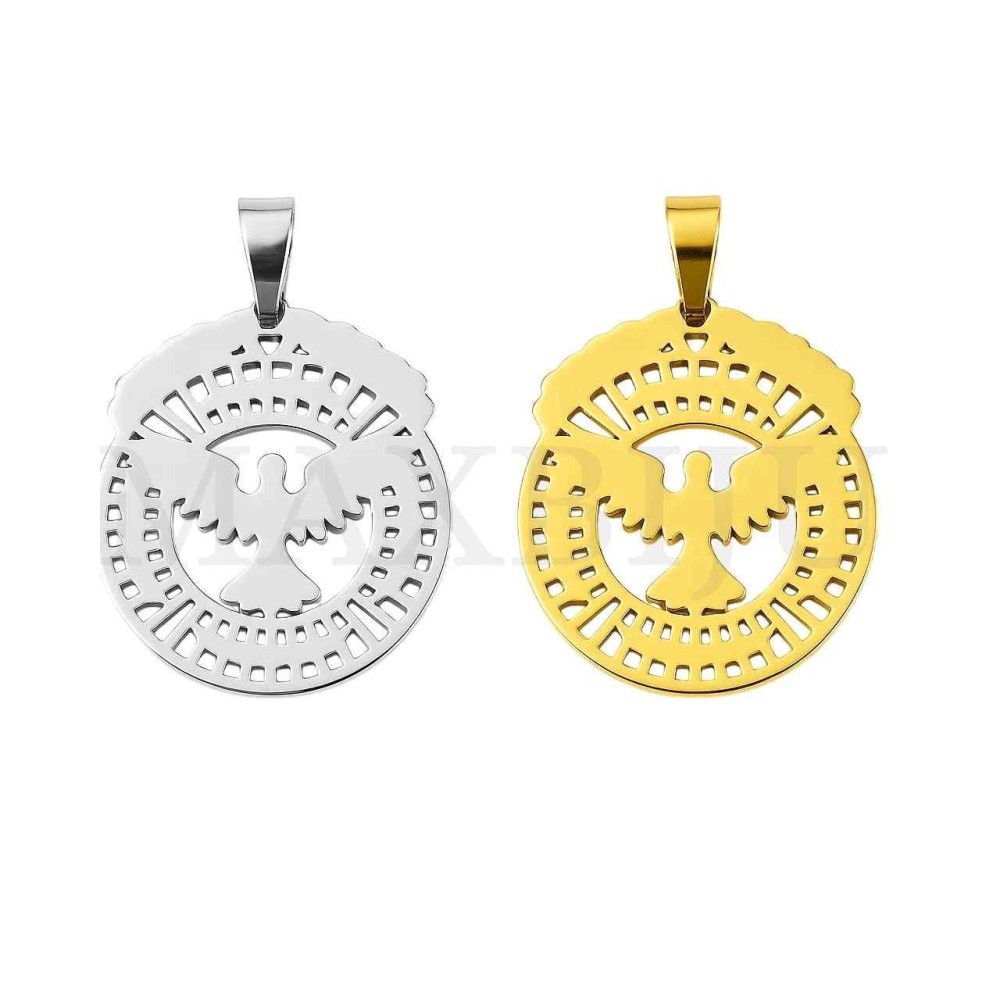 Stainless Steel Dove Pendant 30x34mm