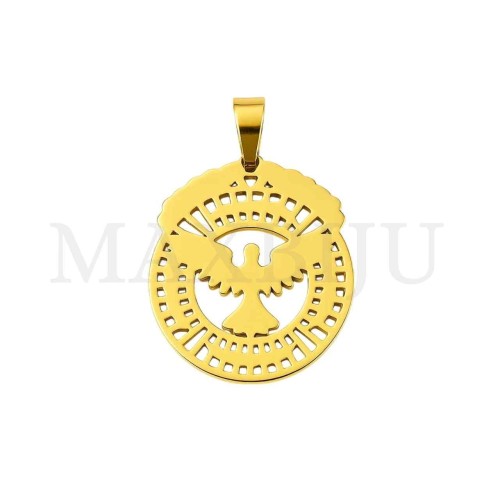 Stainless Steel Dove Pendant 30x34mm