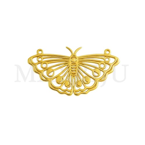 Stainless Steel Moth Pendant 35x17mm