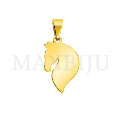 Stainless Steel Horse Pendant 22x15mm