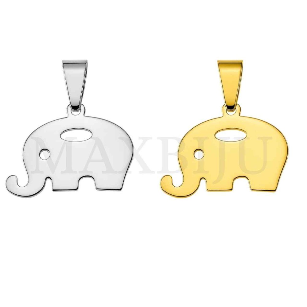 Stainless Steel Elephant Pendant 20x14mm