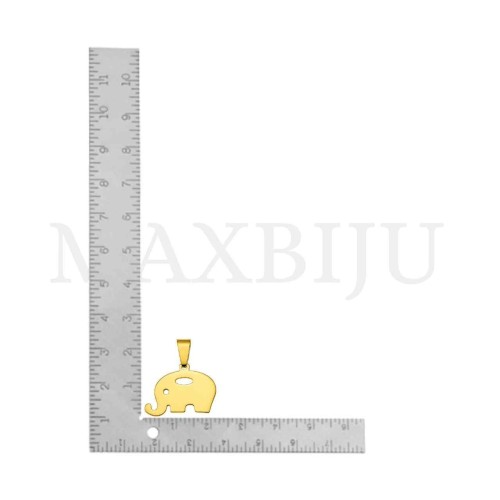 Stainless Steel Elephant Pendant 20x14mm