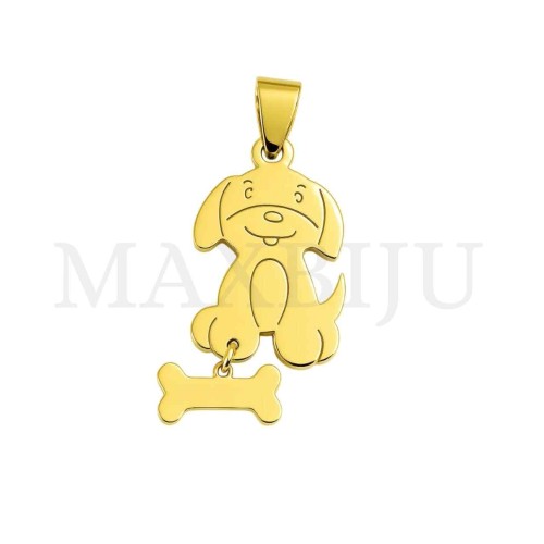 Stainless Steel Dog Pendant 27x12mm