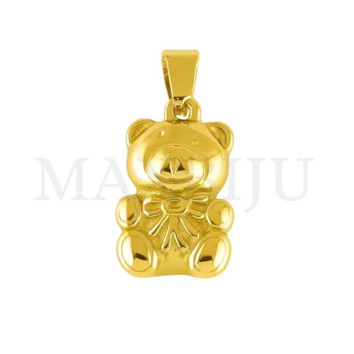 Stainless Steel Teddy Bear Pendant 16x10mm
