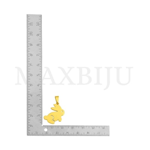 Stainless Steel Bunny Pendant 22x18mm