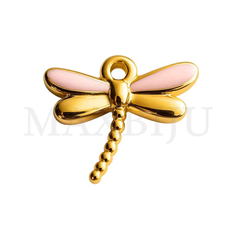 Stainless Steel Moth Pendant 15x13mm