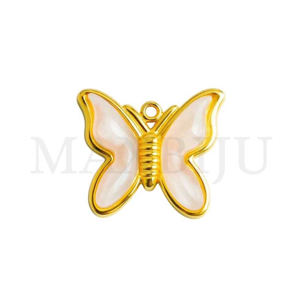 Stainless Steel Butterfly Pendant 18x16mm