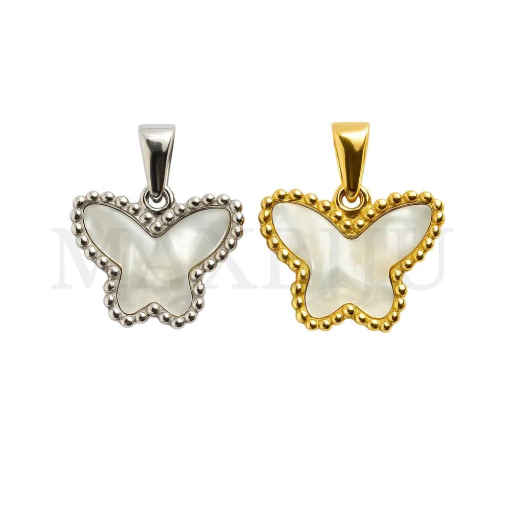 Stainless Steel Butterfly Pendant 20x17mm