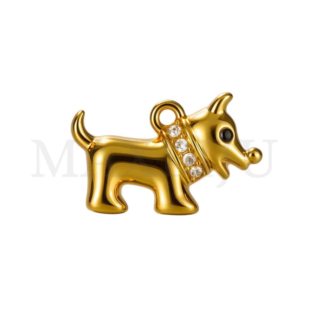 Stainless Steel Dog Pendant 15x9mm