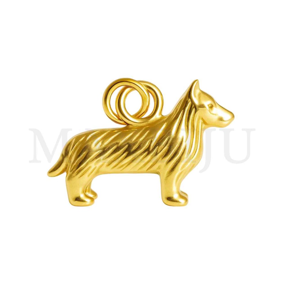 Stainless Steel Dog Pendant 14x12mm