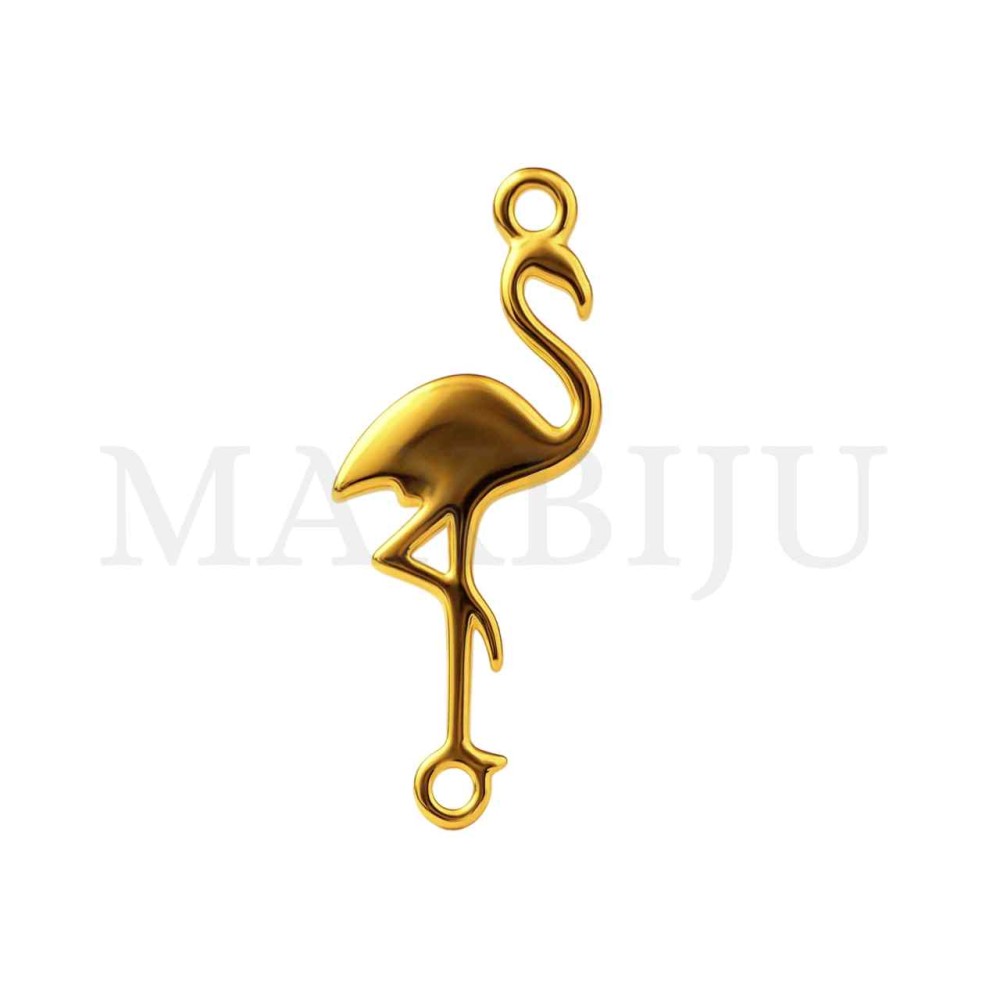 Stainless Steel Flamingo Pendant 8x20mm