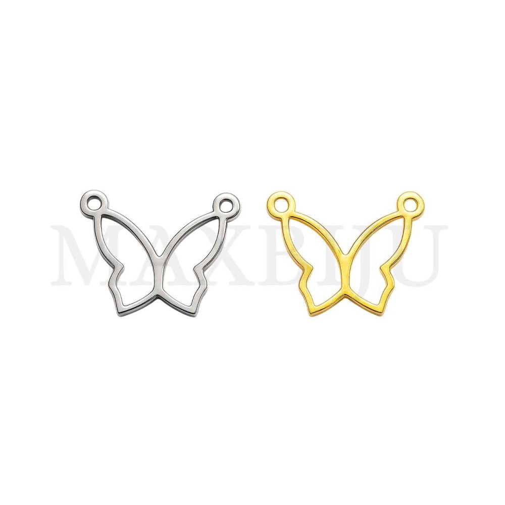 Stainless Steel Butterfly Pendant 16x12mm