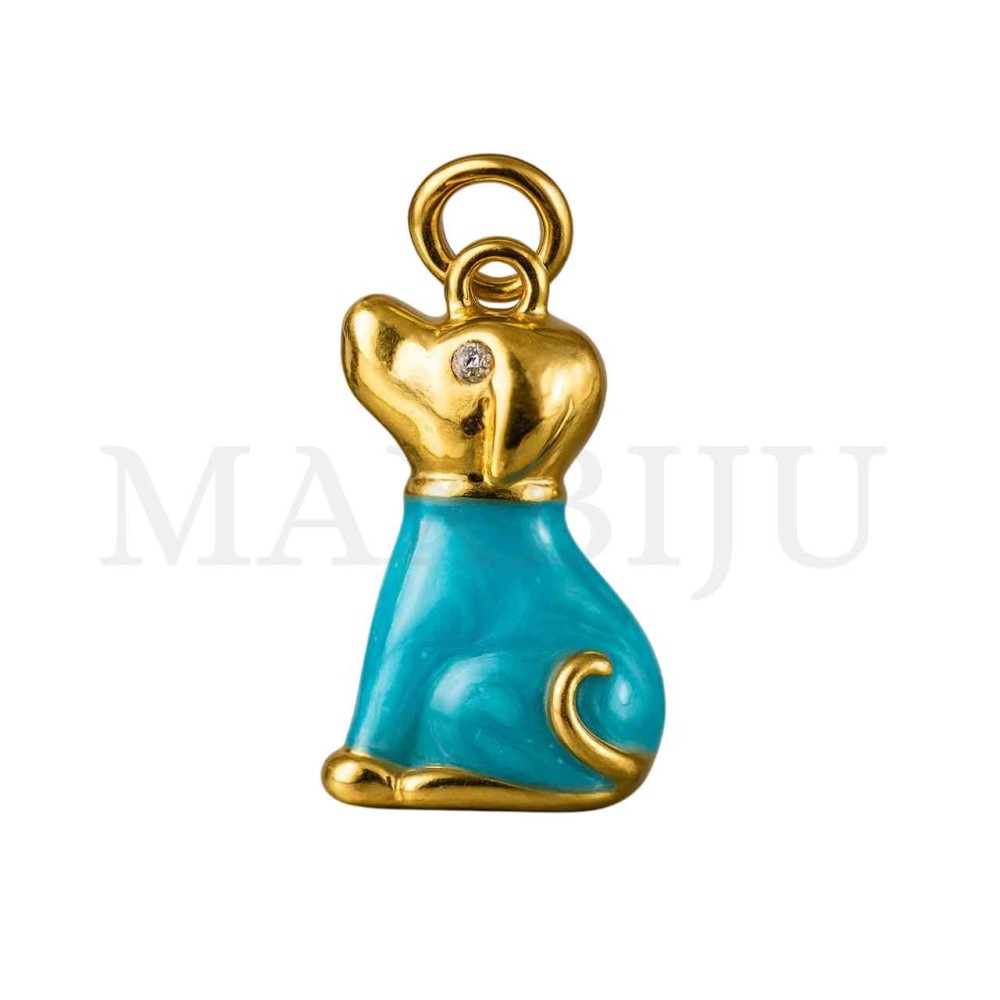 Stainless Steel Dog Pendant 8x14mm