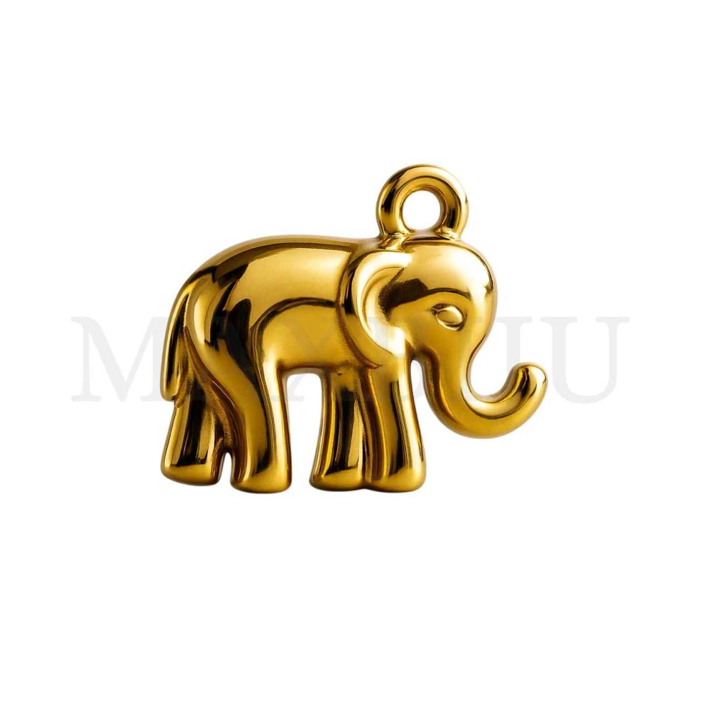 Stainless Steel Elephant Pendant 13x10mm