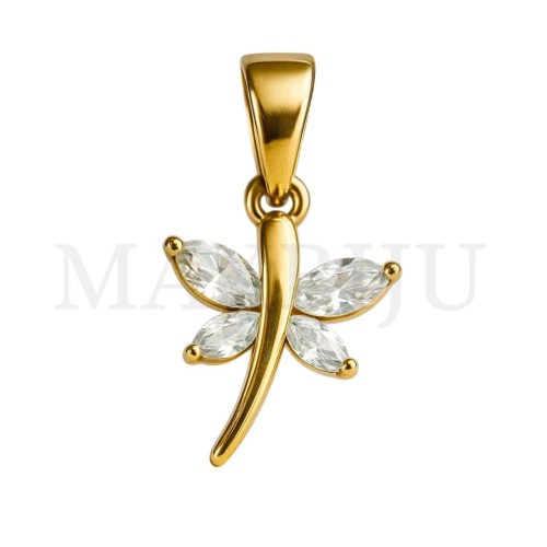 Stainless Steel Moth Pendant 18x21mm