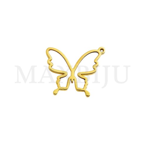 Stainless Steel Butterfly Pendant 22x18mm