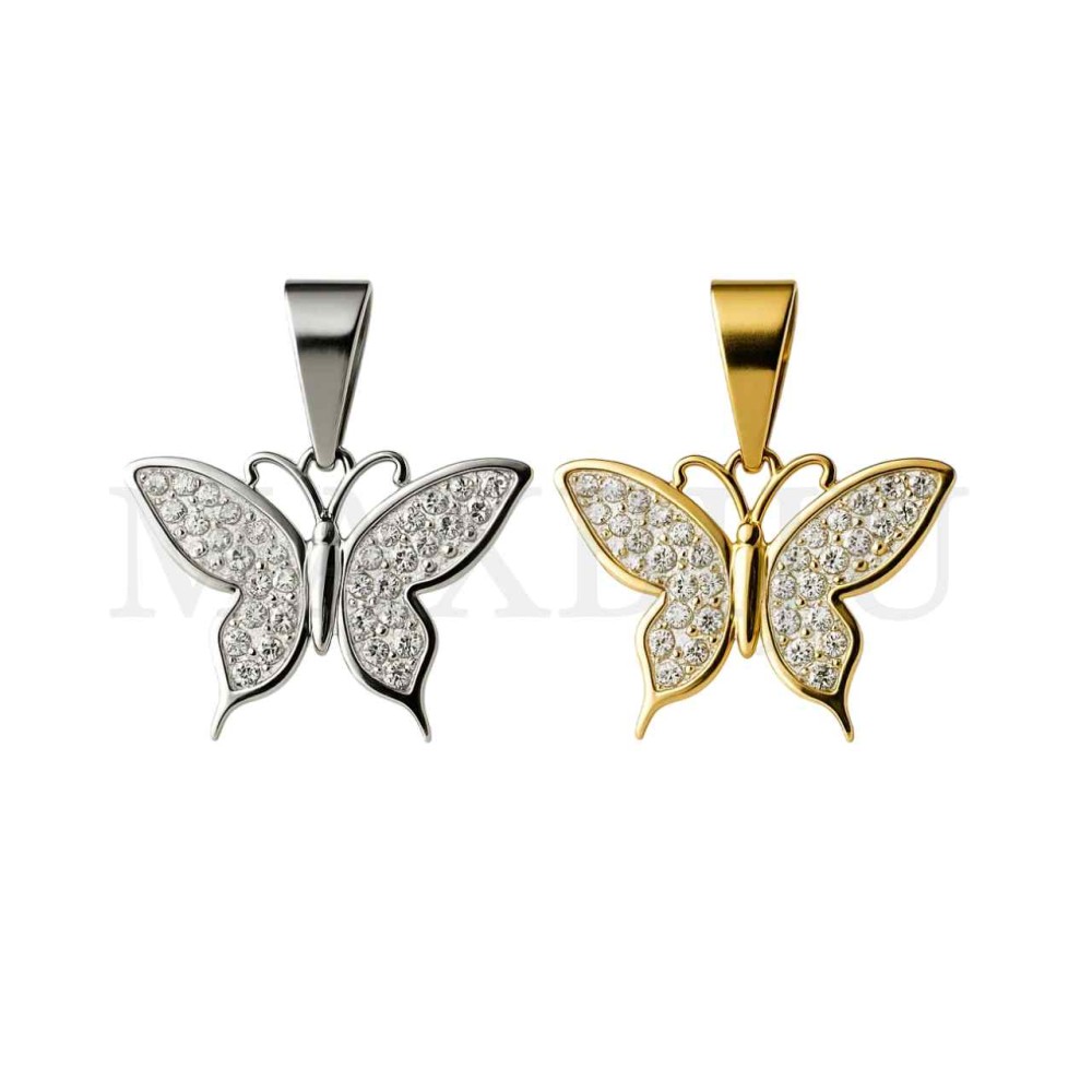 Stainless Steel Butterfly Pendant 23x15mm