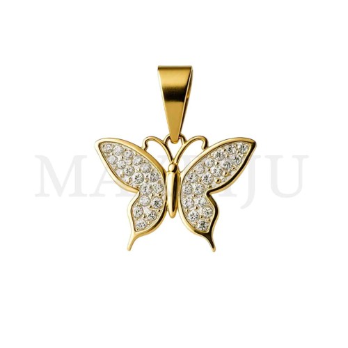 Stainless Steel Butterfly Pendant 23x15mm