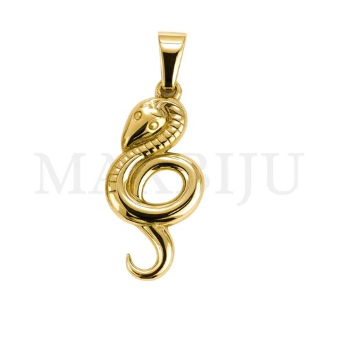 Stainless Steel Snake Pendant 13x28mm