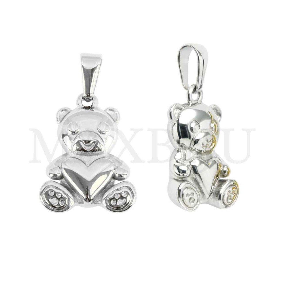 Stainless Steel Teddy Bear Pendant 20x29mm