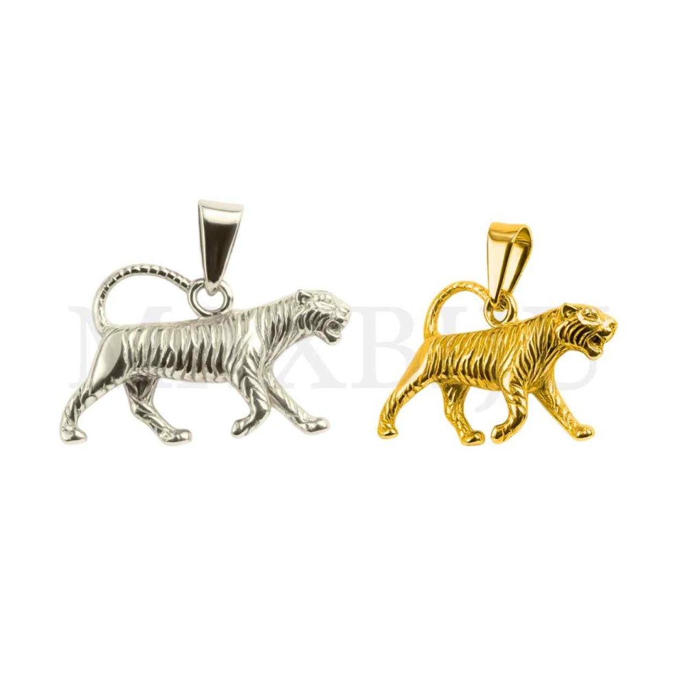 Stainless Steel Tiger Pendant 26x20mm