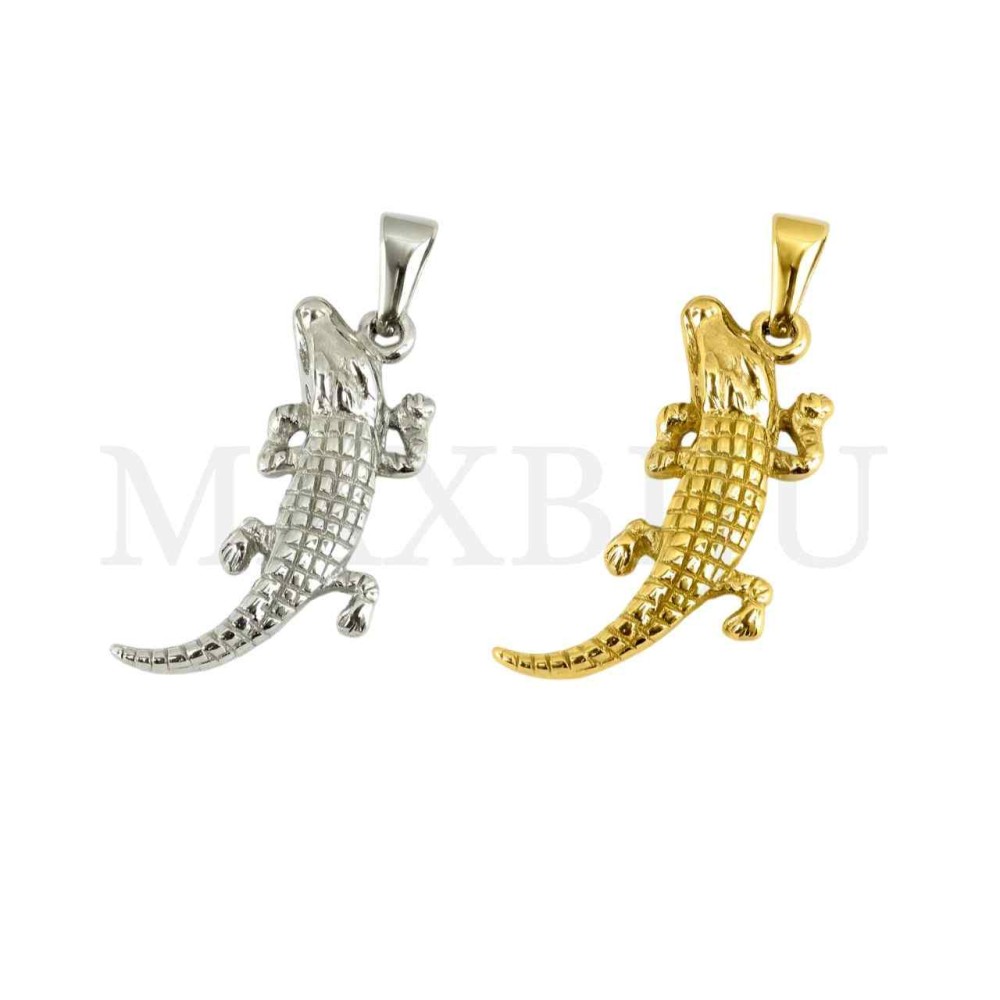 Stainless Steel Aligator Pendant 12x31mm