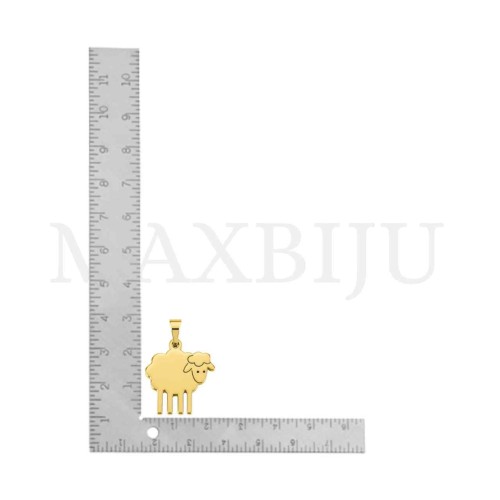 Stainless Steel Sheep Pendant 20x22mm