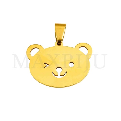 Stainless Steel Bear Pendant 29x23mm