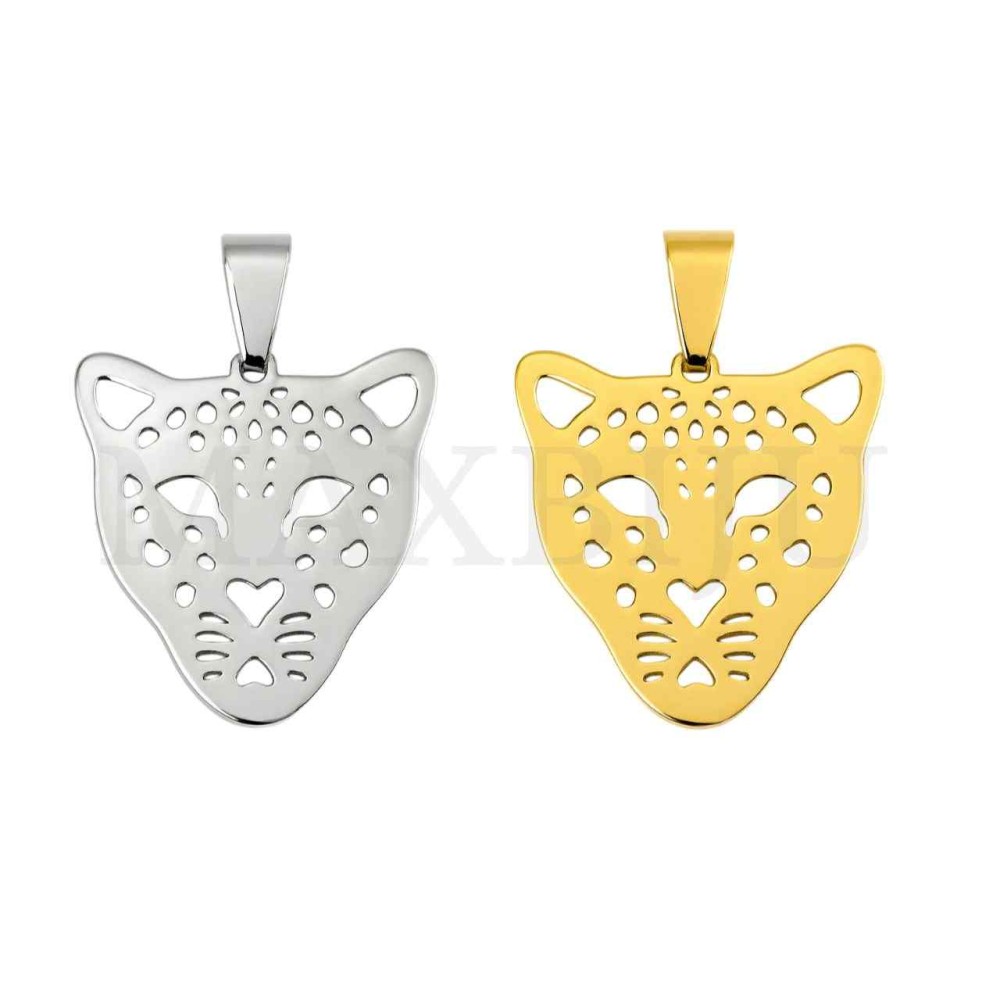 Stainless Steel Jaguar Pendant 24x26mm