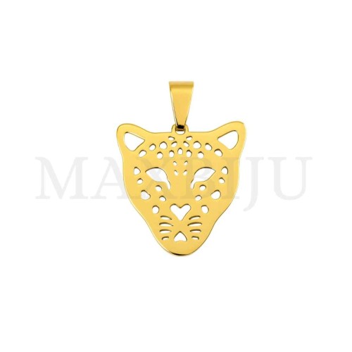 Stainless Steel Jaguar Pendant 24x26mm