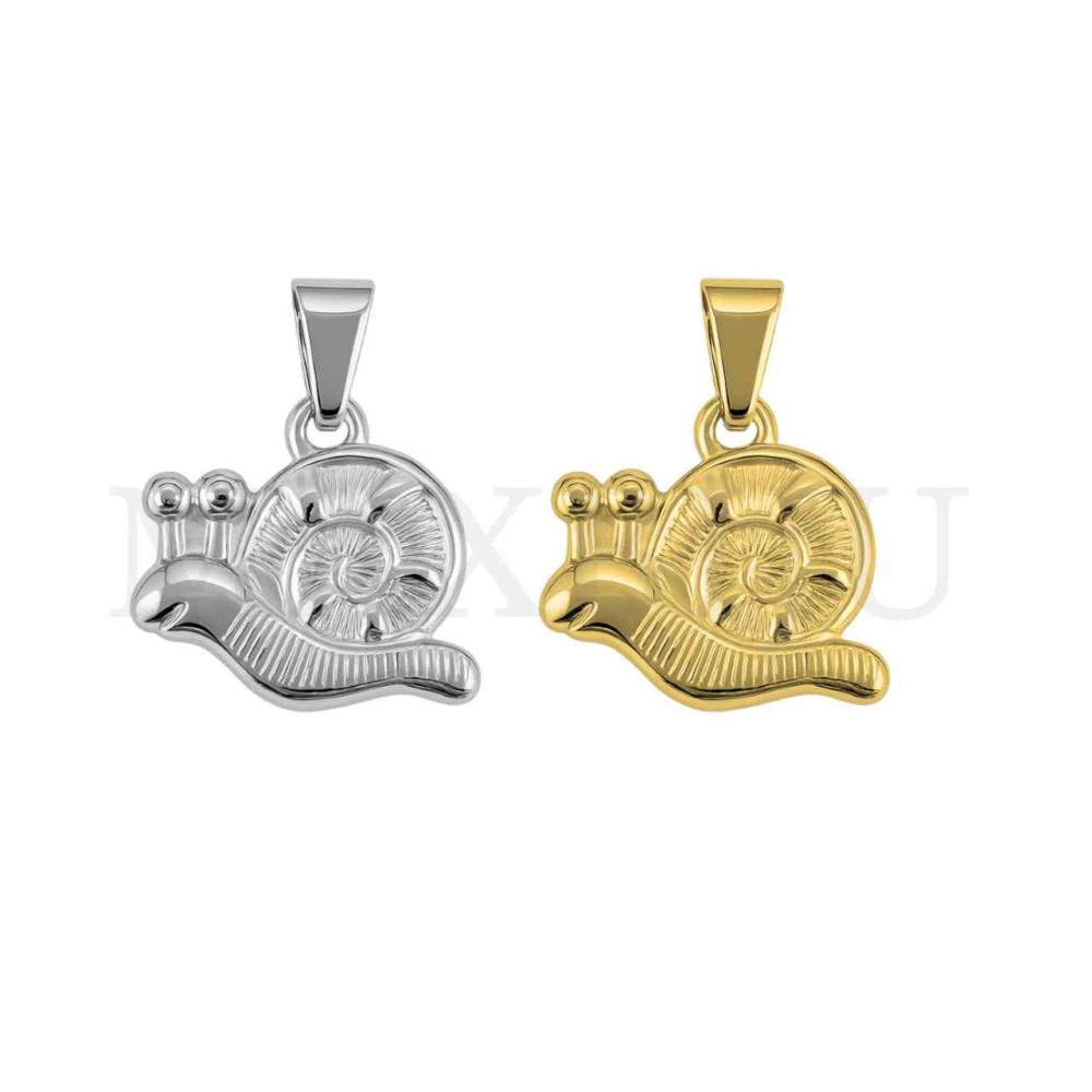 Stainless Steel Snail Pendant 23x19mm