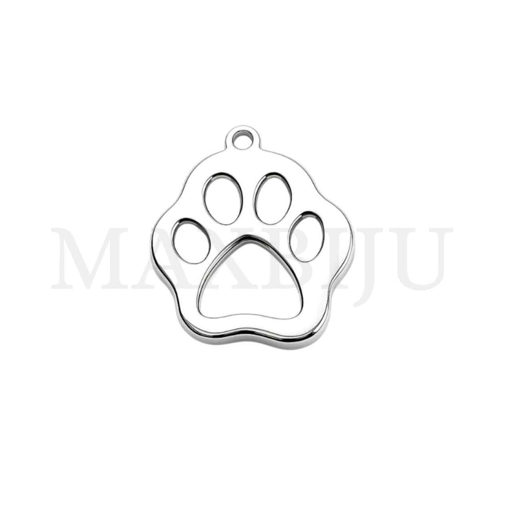 Stainless Steel Paw Pendant 15x17mm