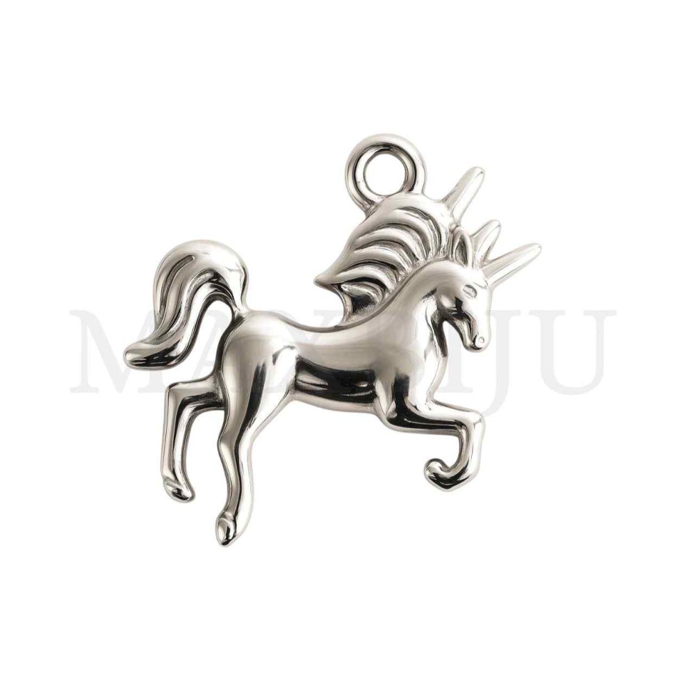 Stainless Steel Horse Pendant 21x17mm