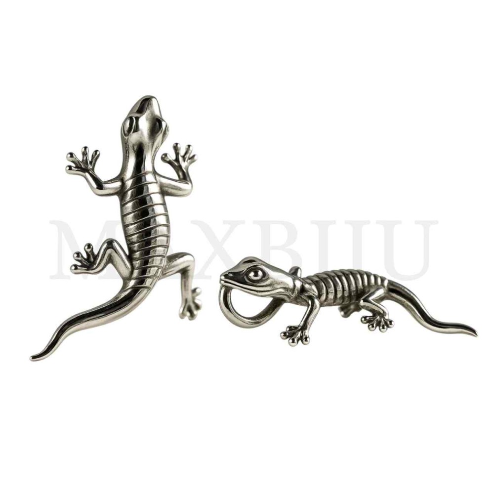 Stainless Steel Gecko Pendant 30x37mm