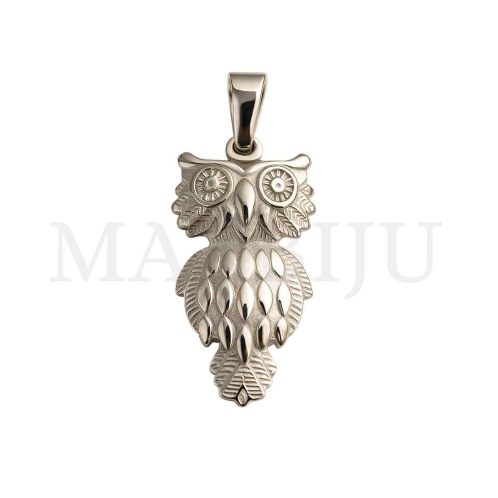 Stainless Steel Owl Pendant 20x38mm