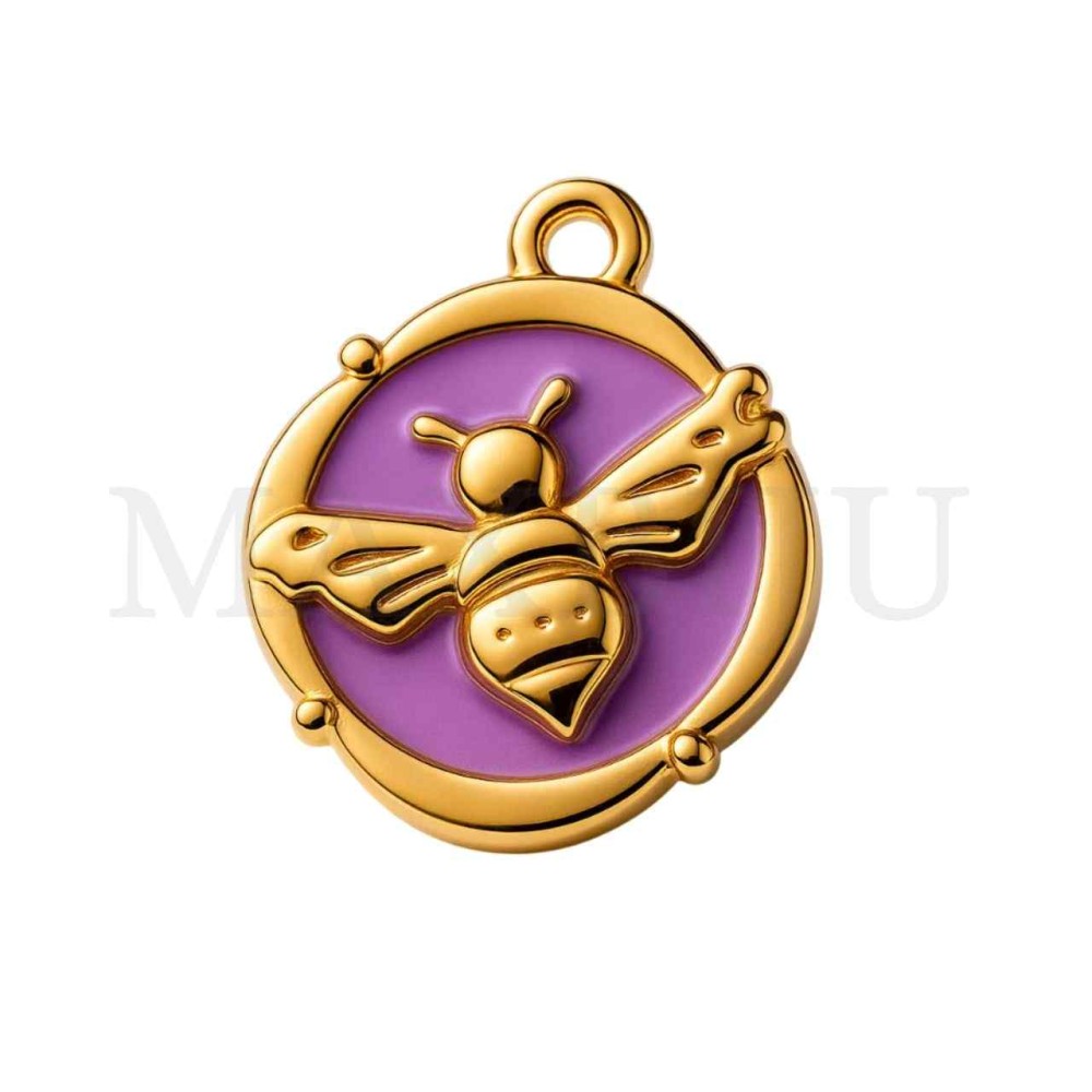 Stainless Steel Bee Pendant 15mm