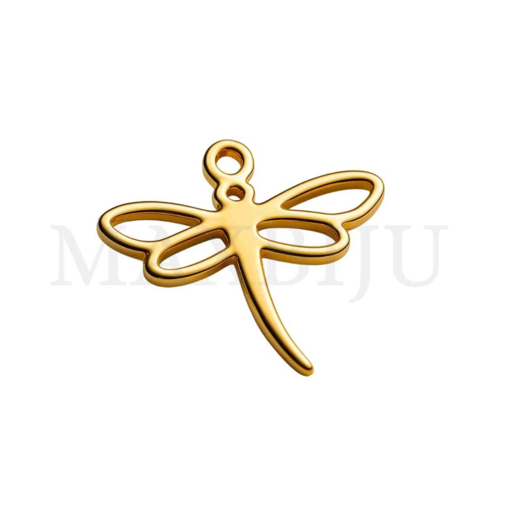 Stainless Steel Moth Pendant 15x16mm