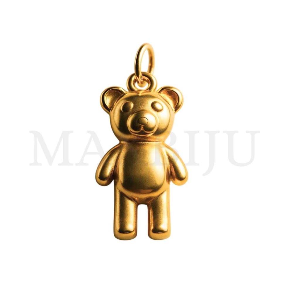 Stainless Steel Teddy Bear Pendant 12x20mm