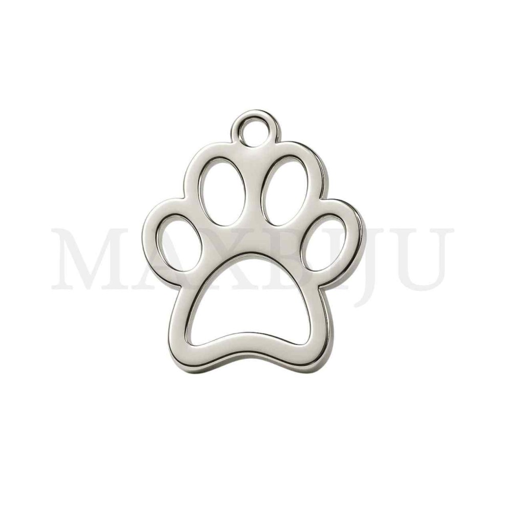 Stainless Steel Paw Pendant 11x13mm