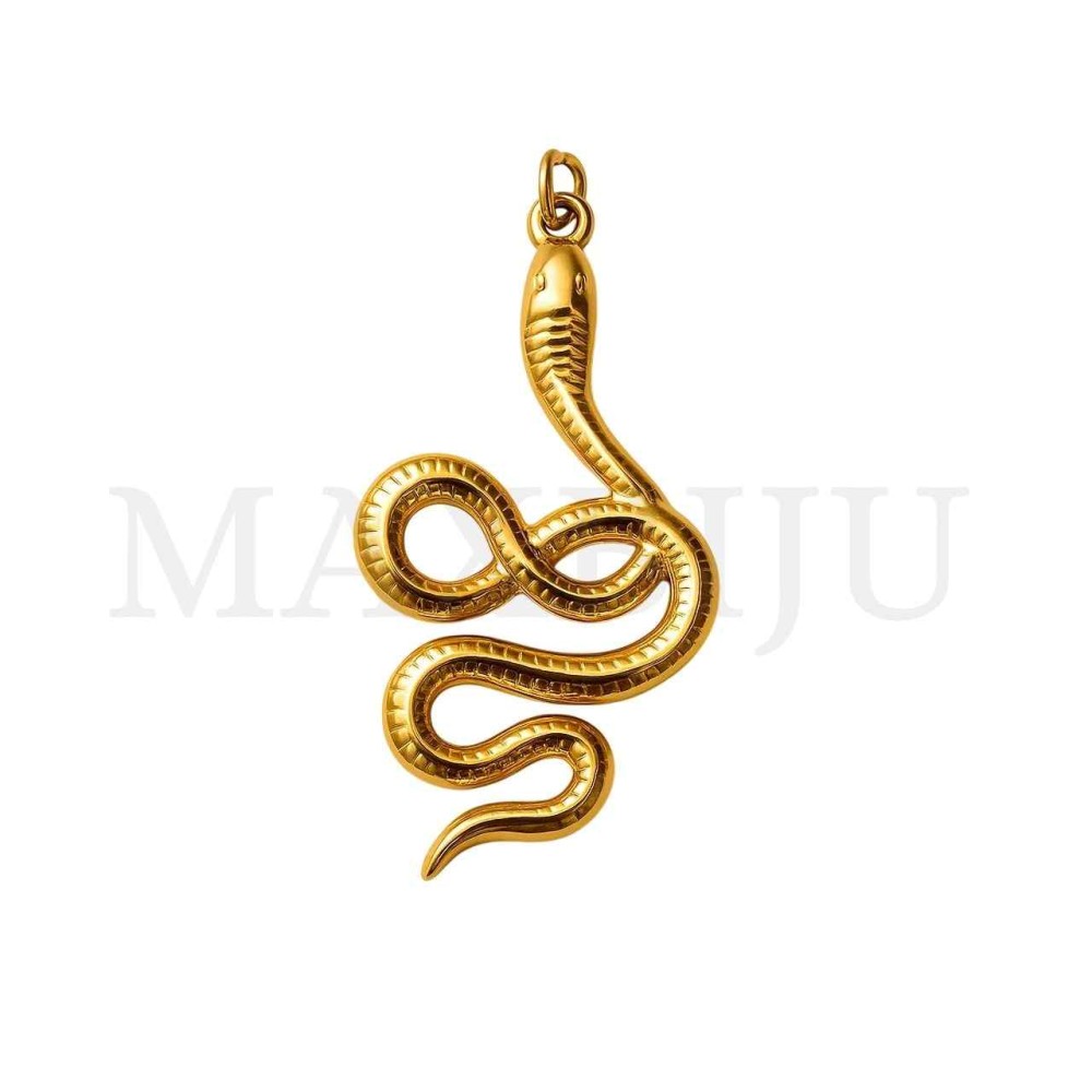 Stainless Steel Snake Pendant 18x32mm