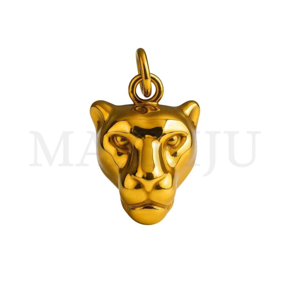 Stainless Steel Jaguar Pendant 10x14mm