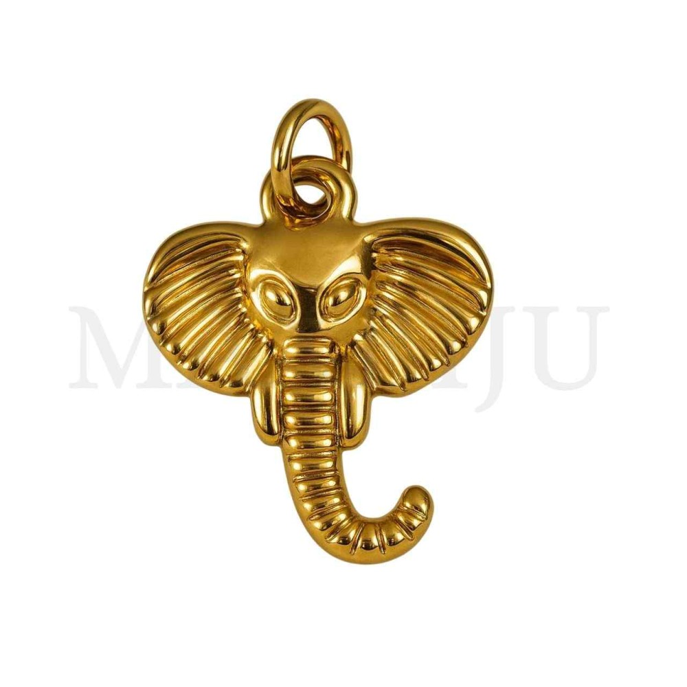 Stainless Steel Elephant Pendant 13x16mm