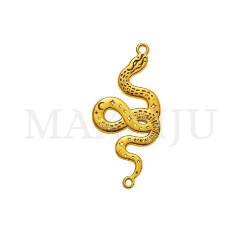 Stainless Steel Snake Pendant 16x31mm