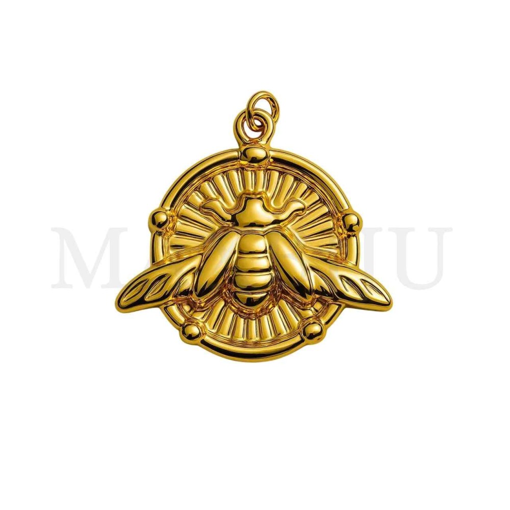 Stainless Steel Bee Pendant 27x28mm