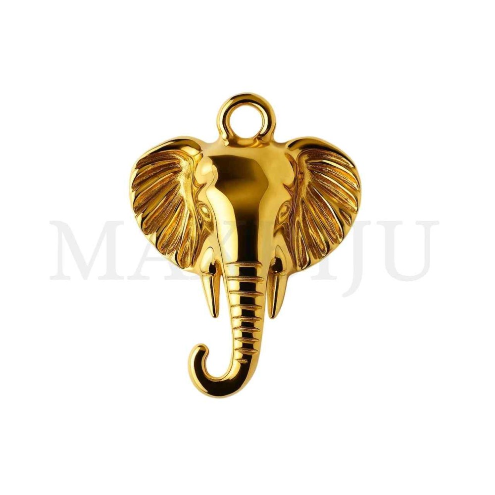 Stainless Steel Elephant Pendant 14x20mm