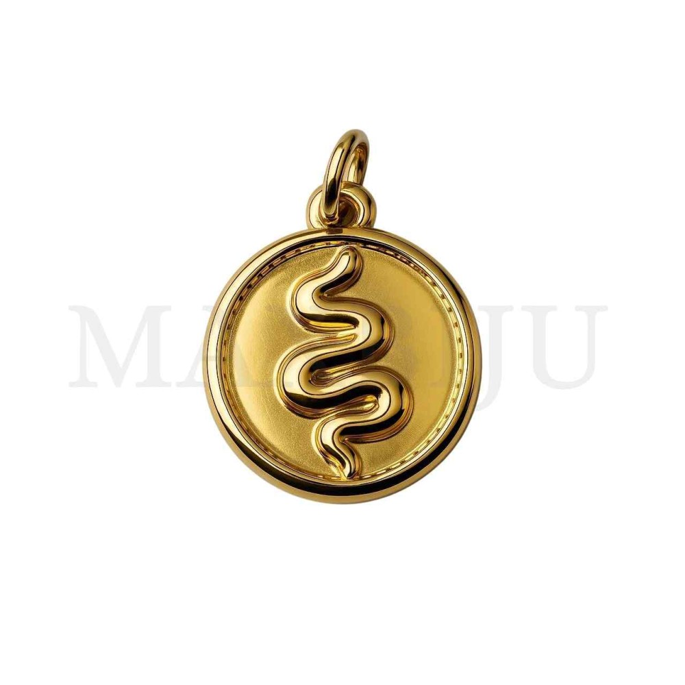 Stainless Steel Snake Pendant 12mm